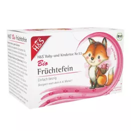 H&amp;S Chá biológico para bebés e crianças Frutos Saco de filtro fino, 20X2,5 g