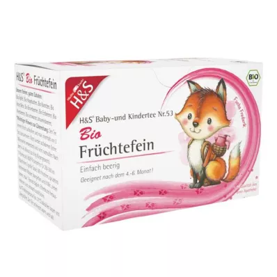 H&S Chá biológico para bebés e crianças Frutos Saco de filtro fino, 20X2,5 g H&S Chá biológico para bebés e crianças Frutos Saco de filtro fino, 20X2,5 g