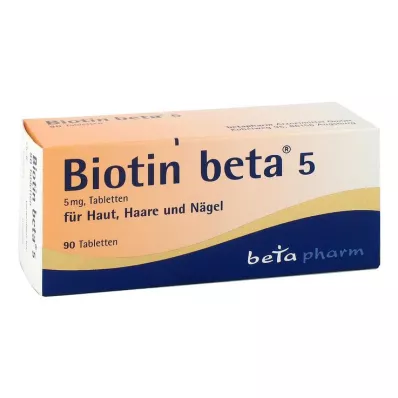 Biotina beta 5 comprimidos, 90 unidades Biotina beta 5 comprimidos, 90 unidades