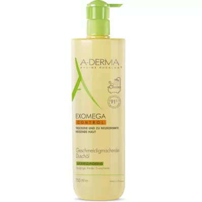 A-DERMA EXOMEGA CONTROL óleo de duche emoliente, 750 ml