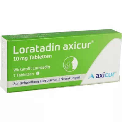 LORATADIN axicur 10 mg comprimidos, 7 unid
