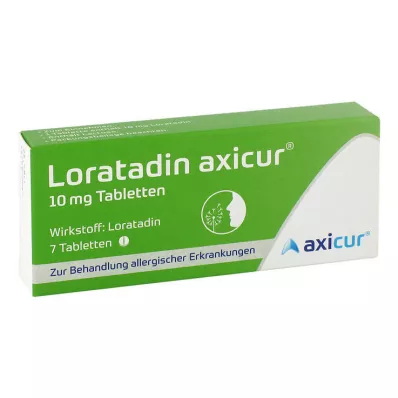 Loratadina axicur® comprimidos de 10 mg, 7 unidades