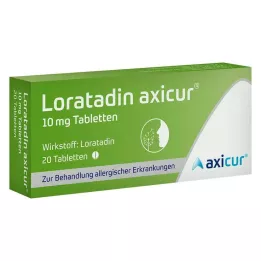 Comprimidos de Loratadina axicur® 10 mg, 20 unidades