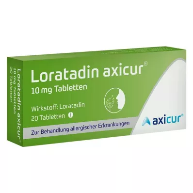Comprimidos de Loratadina axicur® 10 mg, 20 unidades Comprimidos de Loratadina axicur® 10 mg, 20 unidades