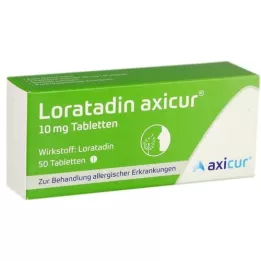 LORATADIN axicur 10 mg comprimidos, 50 unid
