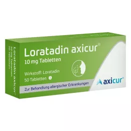 Loratadina axicur® 10 mg comprimidos, 50 unid