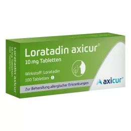 Loratadina axicur 10 mg comprimidos, 100 unidades