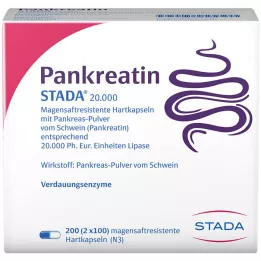 PANKREATIN STADA 20.000 cápsulas duras de sumo gástrico, 200 pcs