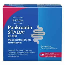 PANKREATIN STADA 20.000 cápsulas duras de sumo gástrico, 200 pcs