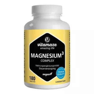 MAGNESIUM 350 mg complexo citrato/óxido/carbono.vegan, 180 unid