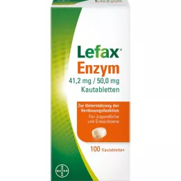LEFAX Comprimidos mastigáveis de enzimas, 100 unidades