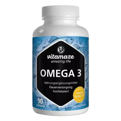 OMEGA-3 1000 mg EPA 400/DHA 300 cápsulas de dose elevada, 90 unid
