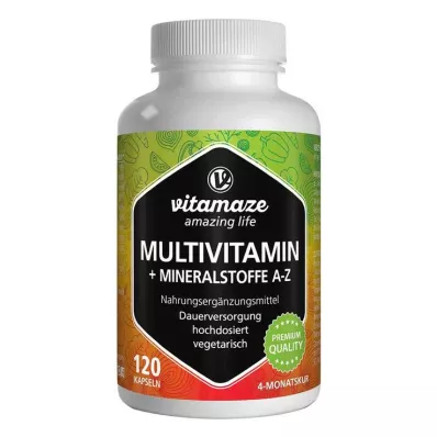 Cápsulas multivitamínicas, alta dosagem, 120 peças Cápsulas multivitamínicas, alta dosagem, 120 peças