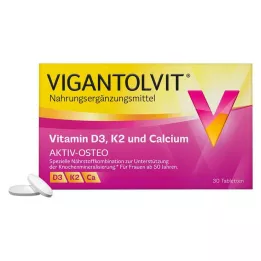 VIGANTOLVIT Vitamina D3 K2 Cálcio comprimidos revestidos por película, 30 cápsulas
