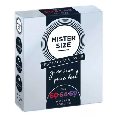MISTER SIZE Pacote de teste 60 preservativos 64-69, 3 unidades MISTER SIZE Pacote de teste 60 preservativos 64-69, 3 unidades