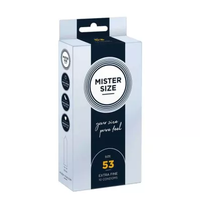 MISTER Preservativos tamanho 53, 10 unidades