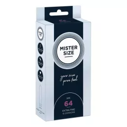 MISTER Preservativos tamanho 64, 10 unidades