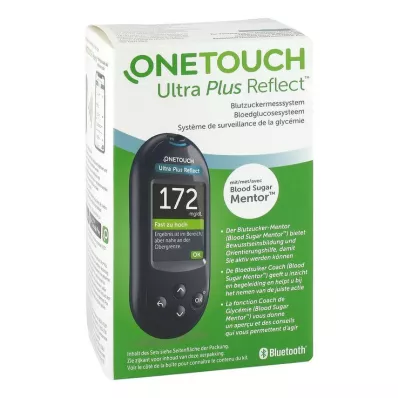 ONE TOUCH Medidor de glucose no sangue Ultra Plus Reflect mg/dl, 1 unidade ONE TOUCH Medidor de glucose no sangue Ultra Plus Reflect mg/dl, 1 unidade