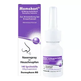 MOMEKORT 50 μg/spray spray nasal suspensão 140 adulto, 18 g