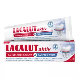LACALUT proteção ativa das gengivas &amp; pasta de dentes branca suave, 75 ml