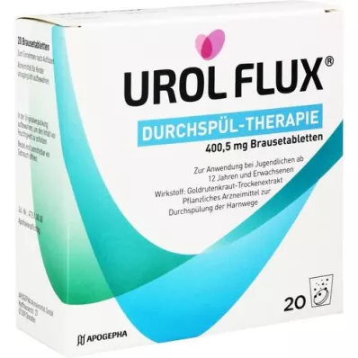 UROL FLUX Terapia de irrigação 400,5 mg comprimidos efervescentes, 20 unidades