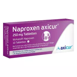 Comprimidos de Naproxeno axicur® 250 mg, 10 unidades