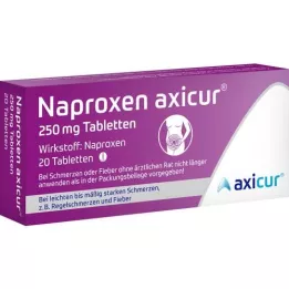 NAPROXEN axicur 250 mg comprimidos, 20 unidades