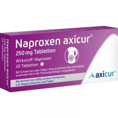NAPROXEN axicur 250 mg comprimidos, 20 unidades