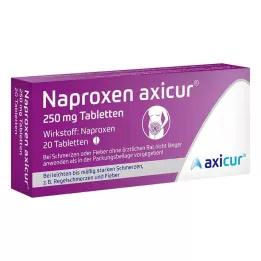 NAPROXEN axicur 250 mg comprimidos, 20 unidades