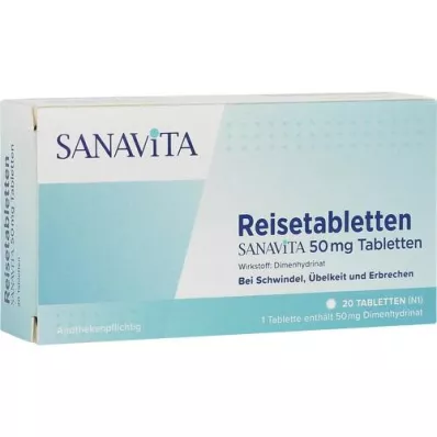 REISETABLETTEN Sanavita 50 mg comprimidos, 20 unidades