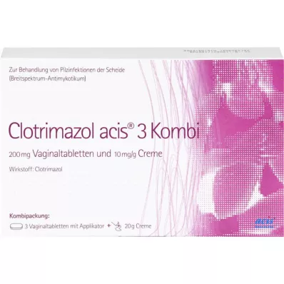 CLOTRIMAZOL Embalagem combinada acis 3, 1 unidade