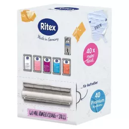 RITEX Embalagem grande do dispensador de preservativos, 40 unidades