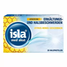 ISLA MED Pastilhas agudas de citrinos e mel, 20 unidades