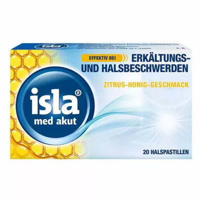 isla® med pastilhas agudas sabor cítrico-mel, 20 unidades isla® med pastilhas agudas sabor cítrico-mel, 20 unidades