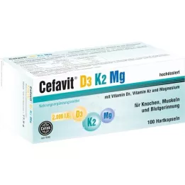 CEFAVIT D3 K2 Mg 2.000 U.I. cápsulas duras, 100 unid