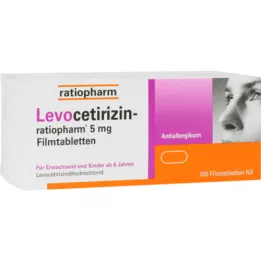 LEVOCETIRIZIN-ratiopharm 5 mg comprimidos revestidos por película, 100 unid