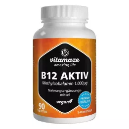 B12 AKTIV 1.000 µg comprimidos veganos, 90 unid