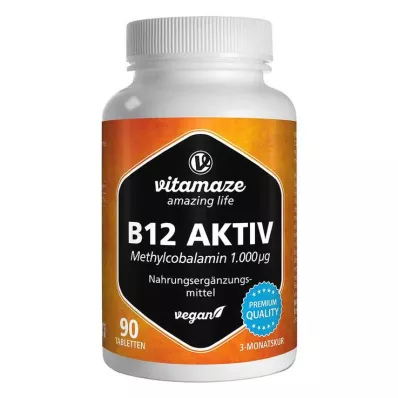 B12 AKTIV 1.000 µg comprimidos veganos, 90 unid