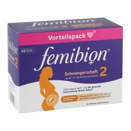 FEMIBION Embalagem combinada para 2 gravidezes, 2X84 peças