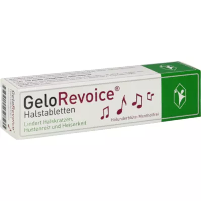 GELOREVOICE Pastilhas para a garganta sem sabugueiro e sem mentol, 20 unidades