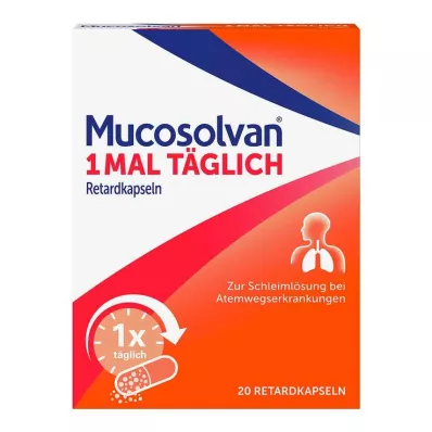 Mucosolvan 1x cápsulas diárias de liberação prolongada, 20 unidades Mucosolvan 1x cápsulas diárias de liberação prolongada, 20 unidades