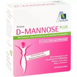 D-MANNOSE PLUS 2000 mg sticks com vitaminas e minerais, 30X2,47 g