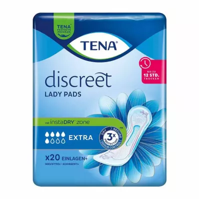 TENA® Discreet Lady Pads Extra para incontinência, 20 peças TENA® Discreet Lady Pads Extra para incontinência, 20 peças