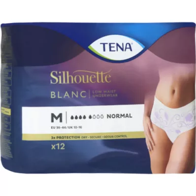 TENA SILHOUETTE normal M blanc, 12 peças