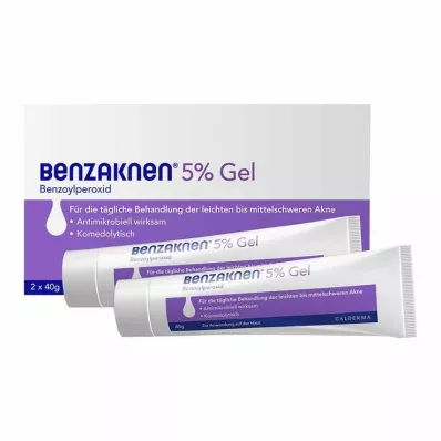 Gel Benzaknen® 5% para acne leve a moderada, 2X40 g Gel Benzaknen® 5% para acne leve a moderada, 2X40 g