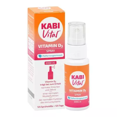 KABIVITAL 2.000 U.I. D3 em spray sabor a hortelã-pimenta, 25 ml
