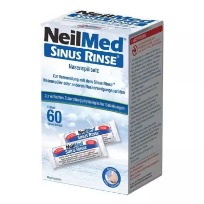 Saco dosador de sal para enxágue nasal Neilmed Sinus Rinse, 60X2,4 g Saco dosador de sal para enxágue nasal Neilmed Sinus Rinse, 60X2,4 g