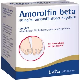 AMOROLFIN Beta 50 mg/ml de verniz de unhas com ingrediente ativo, 5 ml
