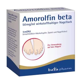 AMOROLFIN Beta 50 mg/ml de verniz de unhas com ingrediente ativo, 5 ml