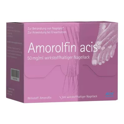 AMOROLFIN acis 50 mg/ml verniz de unhas com ingrediente ativo, 3 ml
